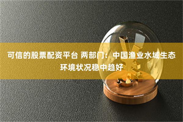 可信的股票配资平台 两部门：中国渔业水域生态环境状况稳中趋好