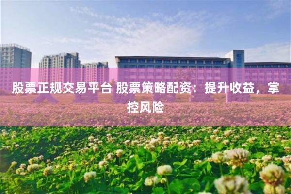 股票正规交易平台 股票策略配资：提升收益，掌控风险
