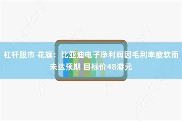 杠杆股市 花旗：比亚迪电子净利润因毛利率疲软而未达预期 目标价48港元