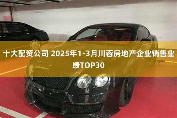 十大配资公司 2025年1-3月川蓉房地产企业销售业绩TOP30