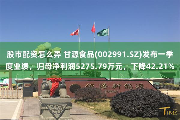 股市配资怎么弄 甘源食品(002991.SZ)发布一季度业绩，归母净利润5275.79万元，下降42.21%