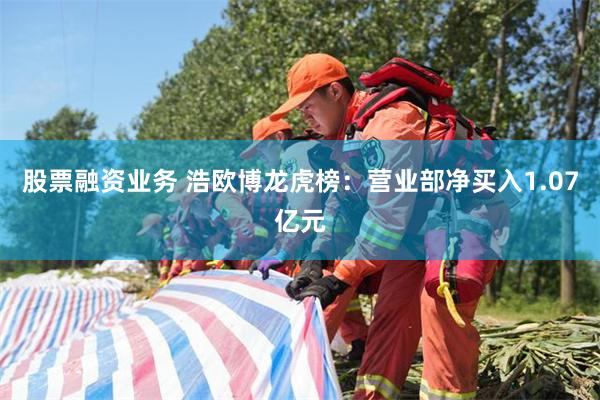 股票融资业务 浩欧博龙虎榜：营业部净买入1.07亿元
