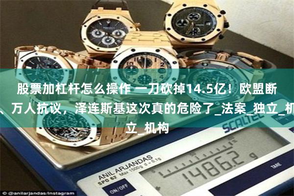 股票加杠杆怎么操作 一刀砍掉14.5亿！欧盟断援、万人抗议，泽连斯基这次真的危险了_法案_独立_机构