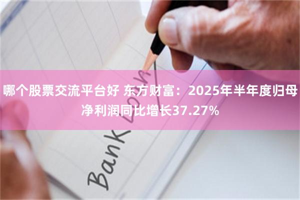 哪个股票交流平台好 东方财富：2025年半年度归母净利润同比增长37.27%