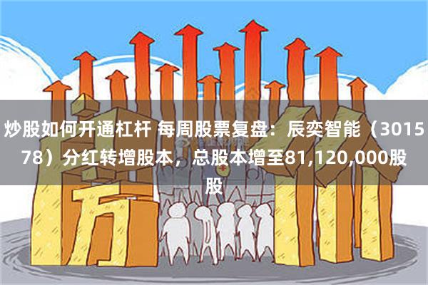 炒股如何开通杠杆 每周股票复盘：辰奕智能（301578）分红转增股本，总股本增至81,120,000股