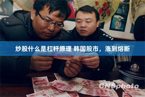 炒股什么是杠杆原理 韩国股市，涨到熔断