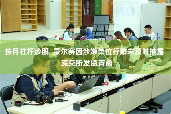按月杠杆炒股  豪尔赛因涉嫌单位行贿未及时披露  深交所发监管函