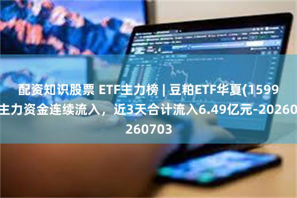 配资知识股票 ETF主力榜 | 豆粕ETF华夏(159985)主力资金连续流入，近3天合计流入6.49亿元-20260703