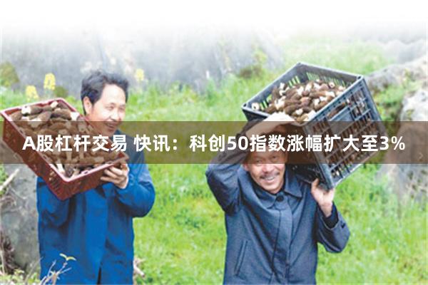 A股杠杆交易 快讯：科创50指数涨幅扩大至3%