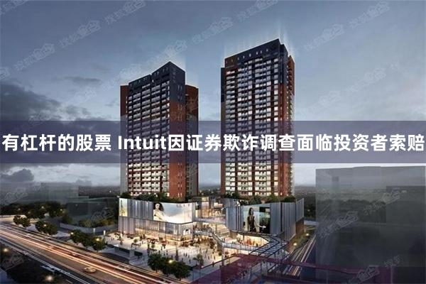 有杠杆的股票 Intuit因证券欺诈调查面临投资者索赔