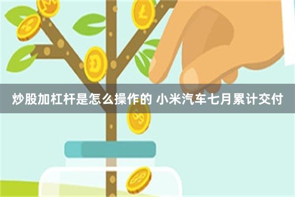 炒股加杠杆是怎么操作的 小米汽车七月累计交付
