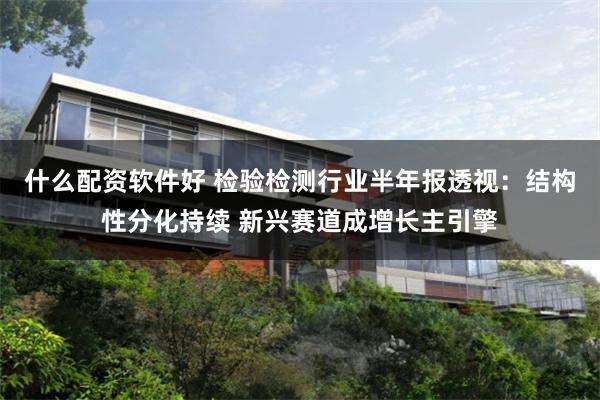 什么配资软件好 检验检测行业半年报透视：结构性分化持续 新兴赛道成增长主引擎