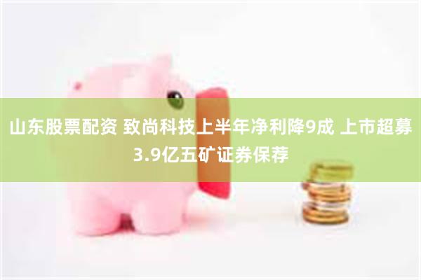 山东股票配资 致尚科技上半年净利降9成 上市超募3.9亿五矿证券保荐