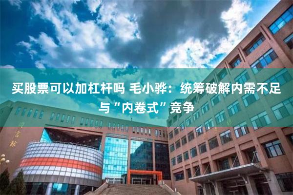 买股票可以加杠杆吗 毛小骅：统筹破解内需不足与“内卷式”竞争