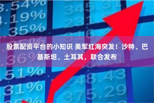 股票配资平台的小知识 美军红海突发！沙特、巴基斯坦、土耳其，联合发布