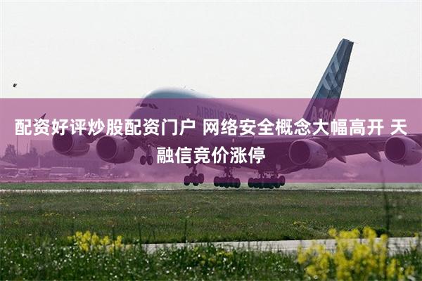 配资好评炒股配资门户 网络安全概念大幅高开 天融信竞价涨停